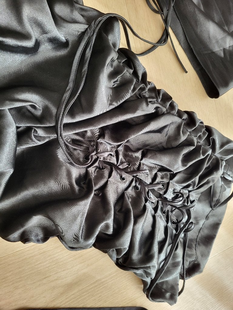 Galajurk, Kleding | Dames, Gelegenheidskleding, Zo goed als nieuw, Galajurk, Maat 38/40 (M), Zwart, Ophalen of Verzenden