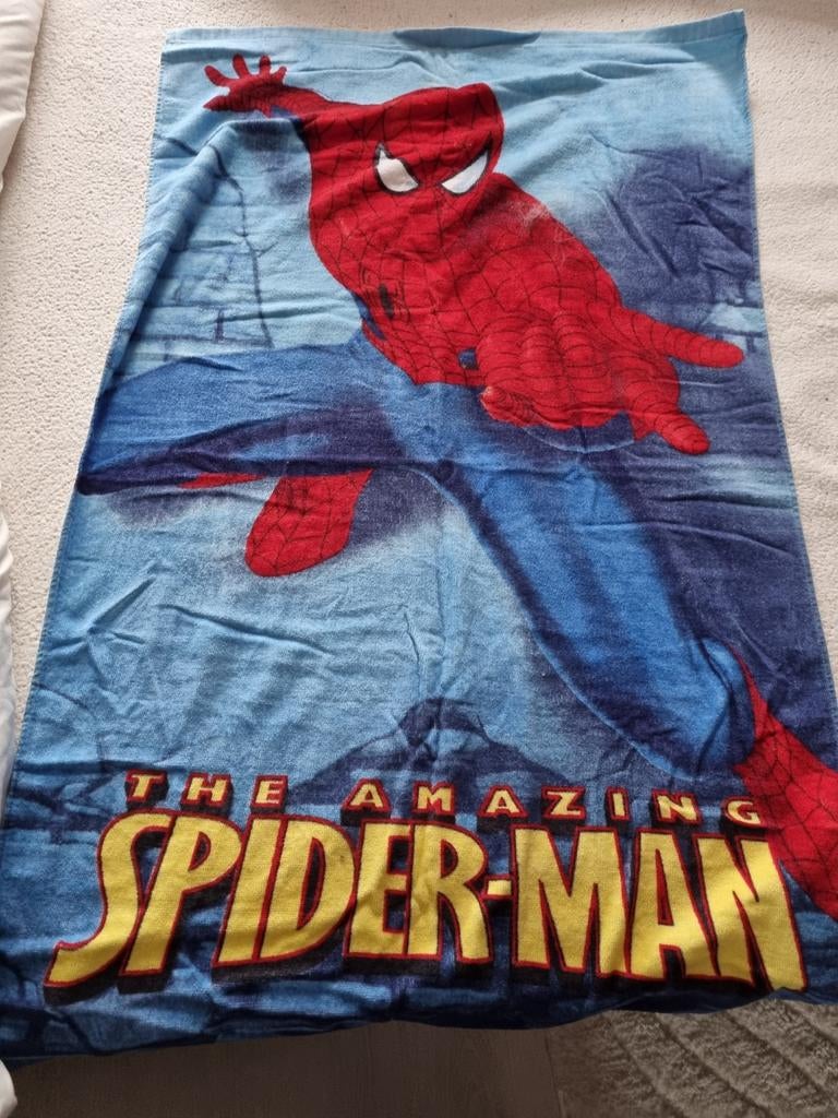 Spiderman strandlaken, Ophalen of Verzenden, Eenpersoons, Wit, Dekbedovertrek