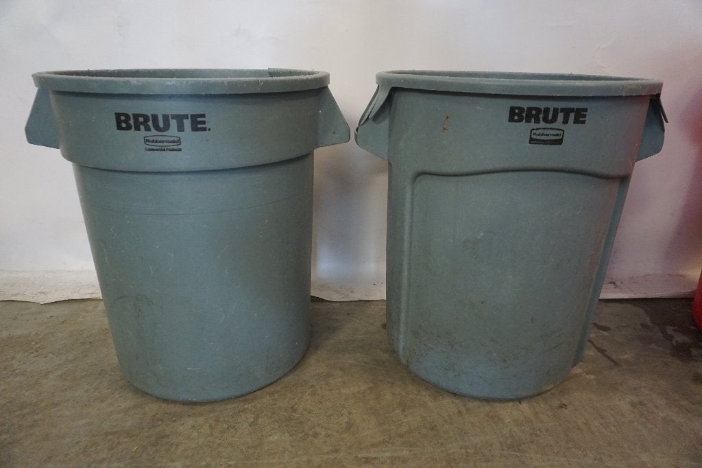 Brute ronde afvalcontainer afvalbakken container containers, Huis en Inrichting, Woonaccessoires | Prullenbakken, Ophalen, Kunststof