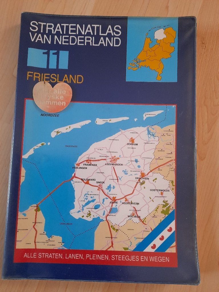 STRATENATLAS VAN NEDERLAND 11 FRIESLAND Alle straten, lanen, Boeken, Ophalen of Verzenden, Gelezen, Overige onderwerpen