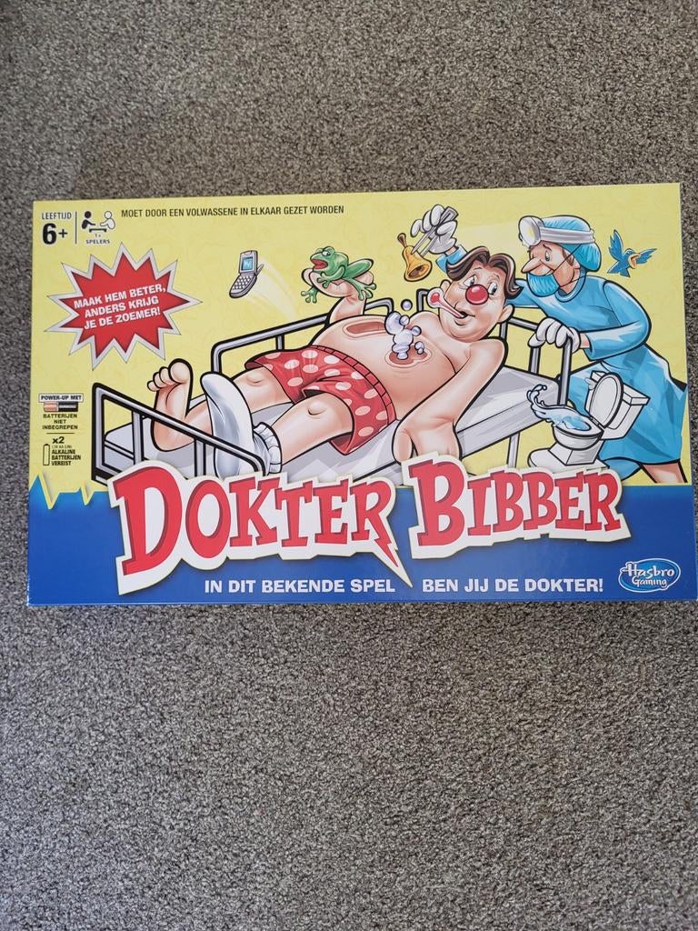 Dokter Bibber spel - Klassiek gezelschapsspel, Een of twee spelers, Ophalen of Verzenden, Gebruikt, Hasbro Gaming