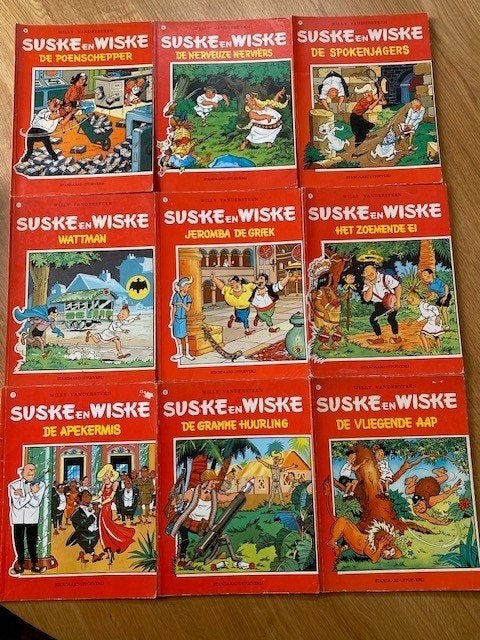 Grote partij Suske en Wiske – 58 albums + 2 extra uitgaven, Meerdere stripboeken, Ophalen, Gelezen, Willy Vandersteen