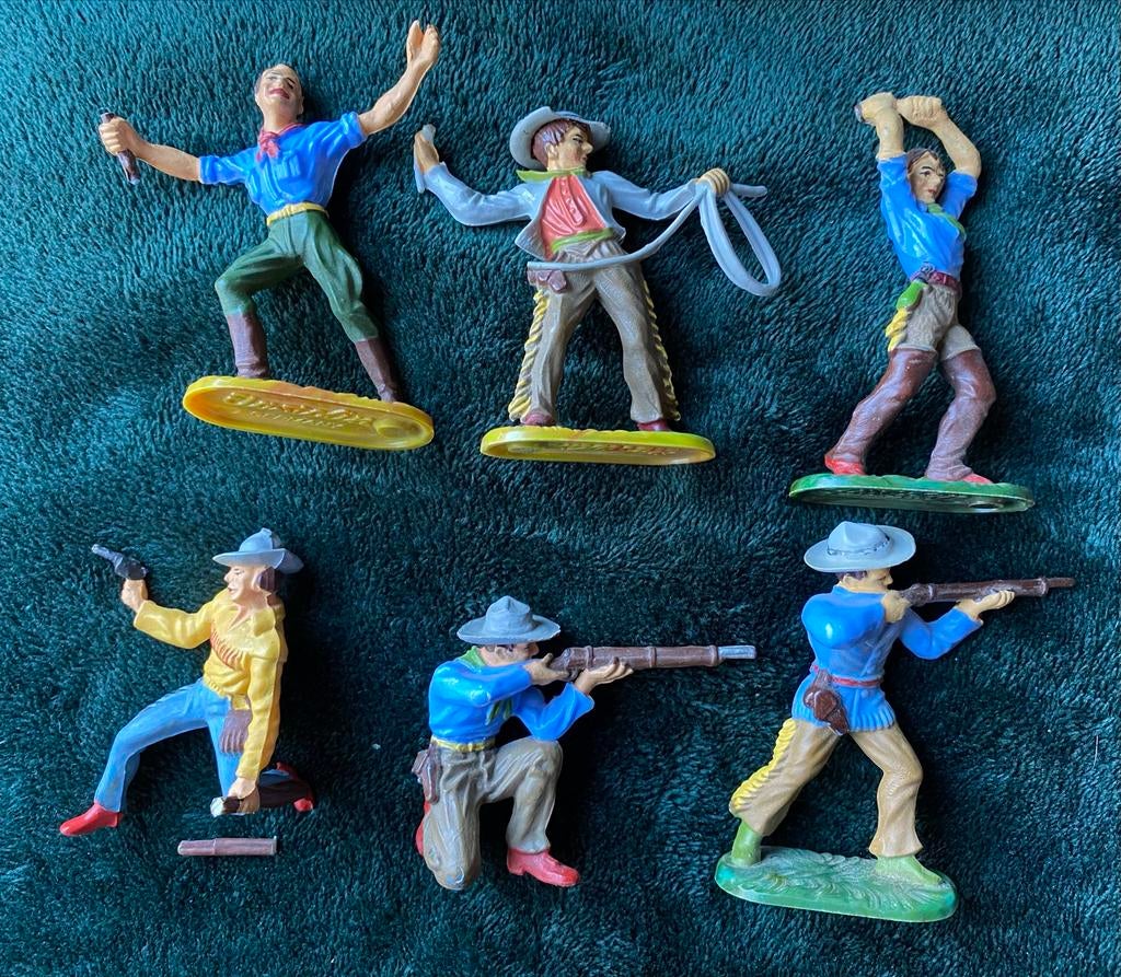 Elastolin Western Cowboys Set Figuurtjes Speelgoed, Verzamelen, Poppetjes en Figuurtjes, Verzenden, Gebruikt