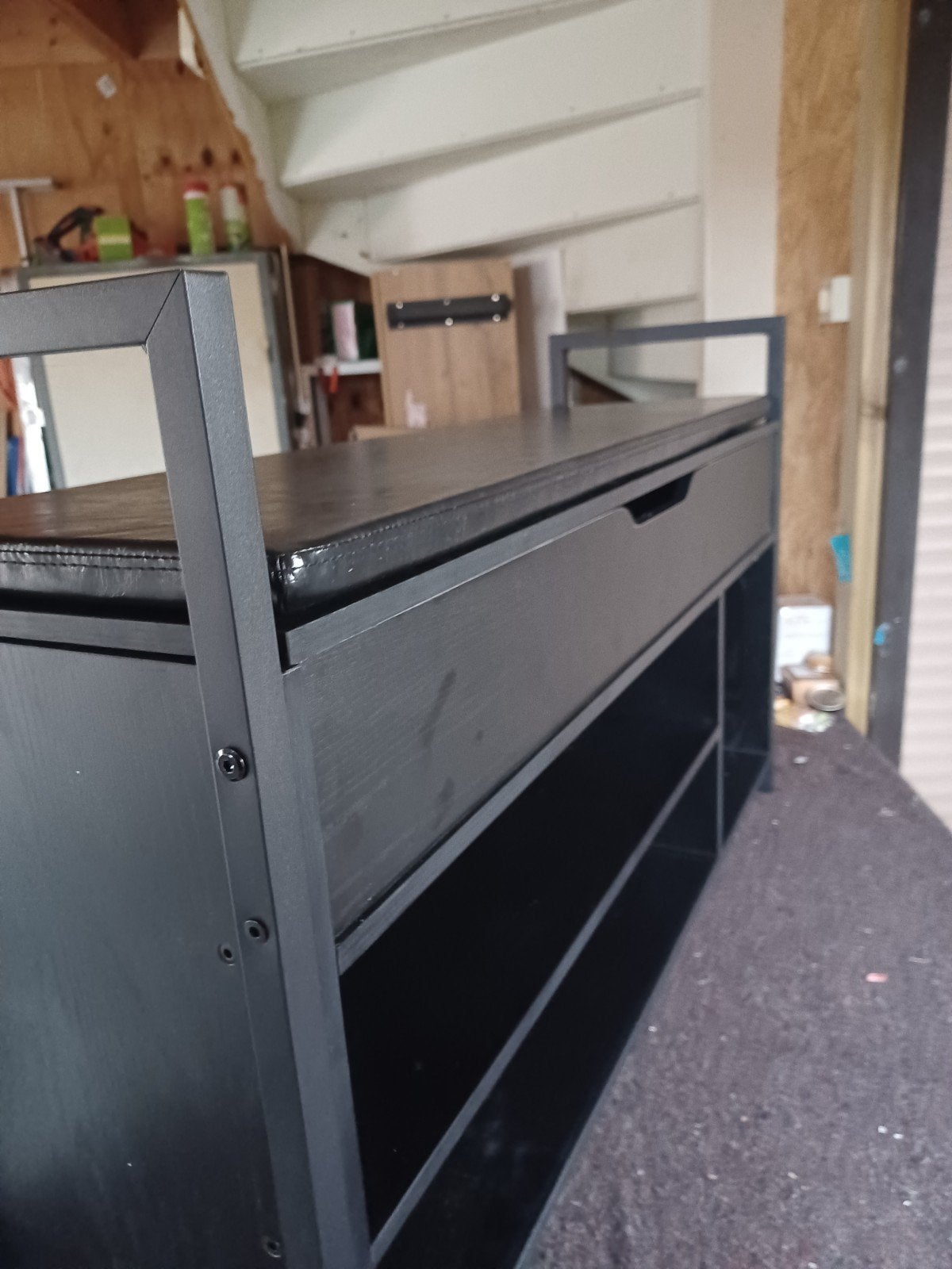 Halbankje met opbergruimte en kussen - NIEUW uit doos, Ophalen, Nieuw, Modern