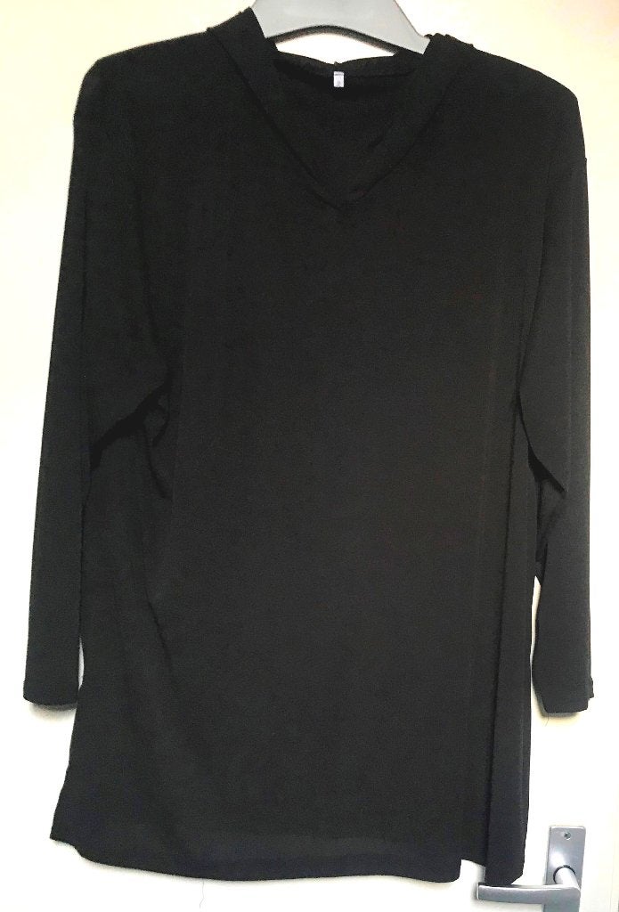 Expresso stretch blouse, capuchon, mt 2, okselmt 73, Verzenden, Zo goed als nieuw, Maat 46/48 (XL) of groter, Zwart