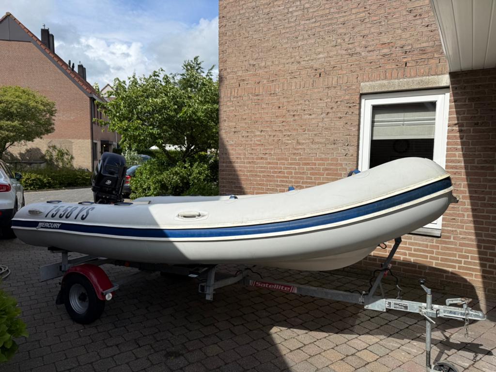 Mercury set Rib + 30pk + trailer, Watersport en Boten, 4 m, 2 m, Mercury, 30 pk
