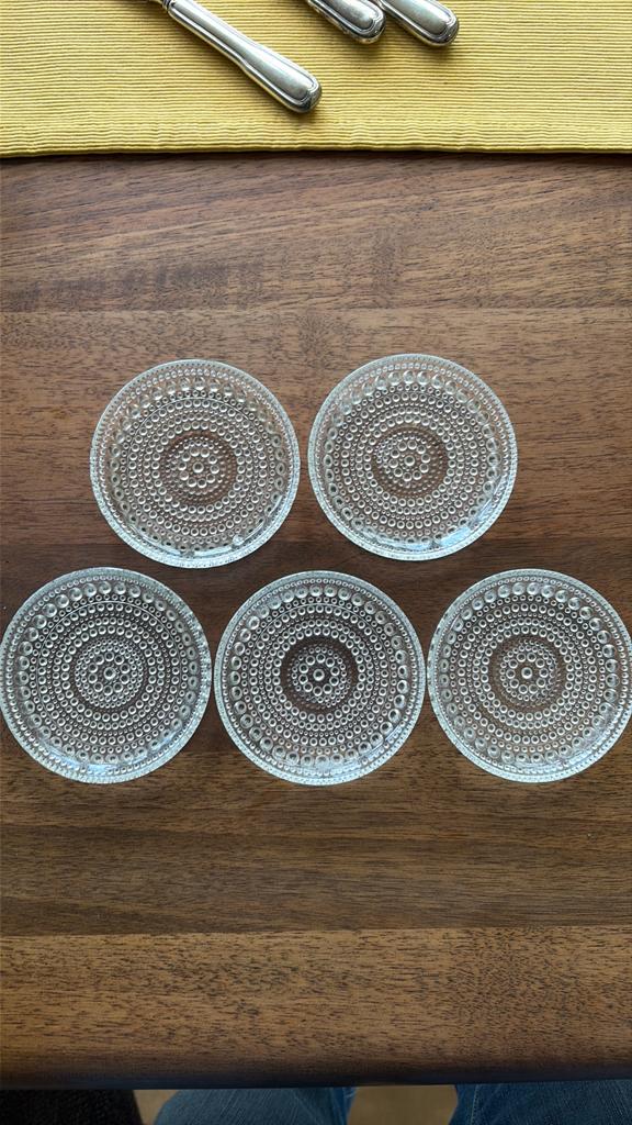 Iittala Kastehelmi glazen onderzetters, Ophalen of Verzenden