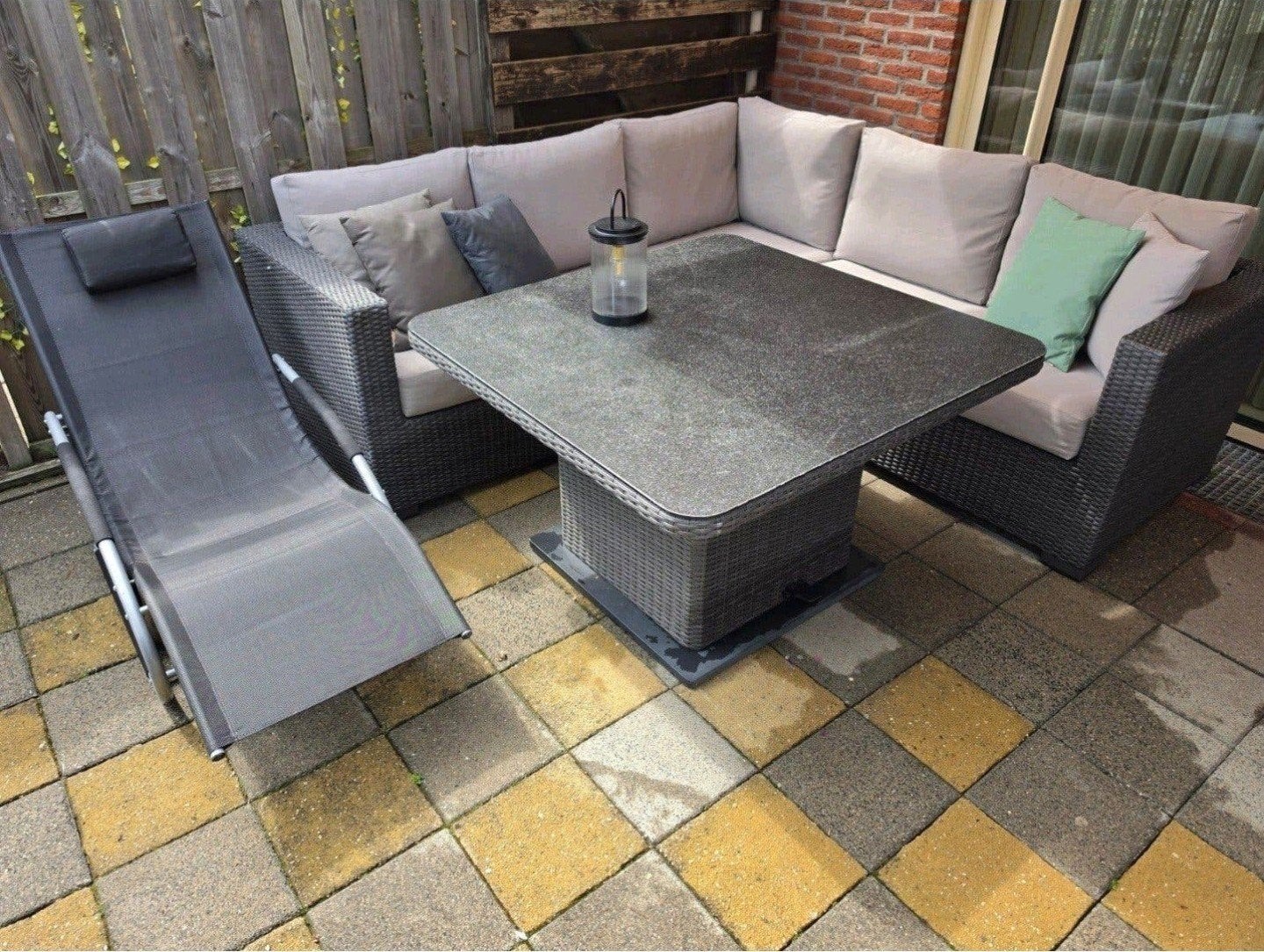 Complete tuinset met Siena Garden ligstoel, Tuin en Terras, Tuinsets en Loungesets, Ophalen