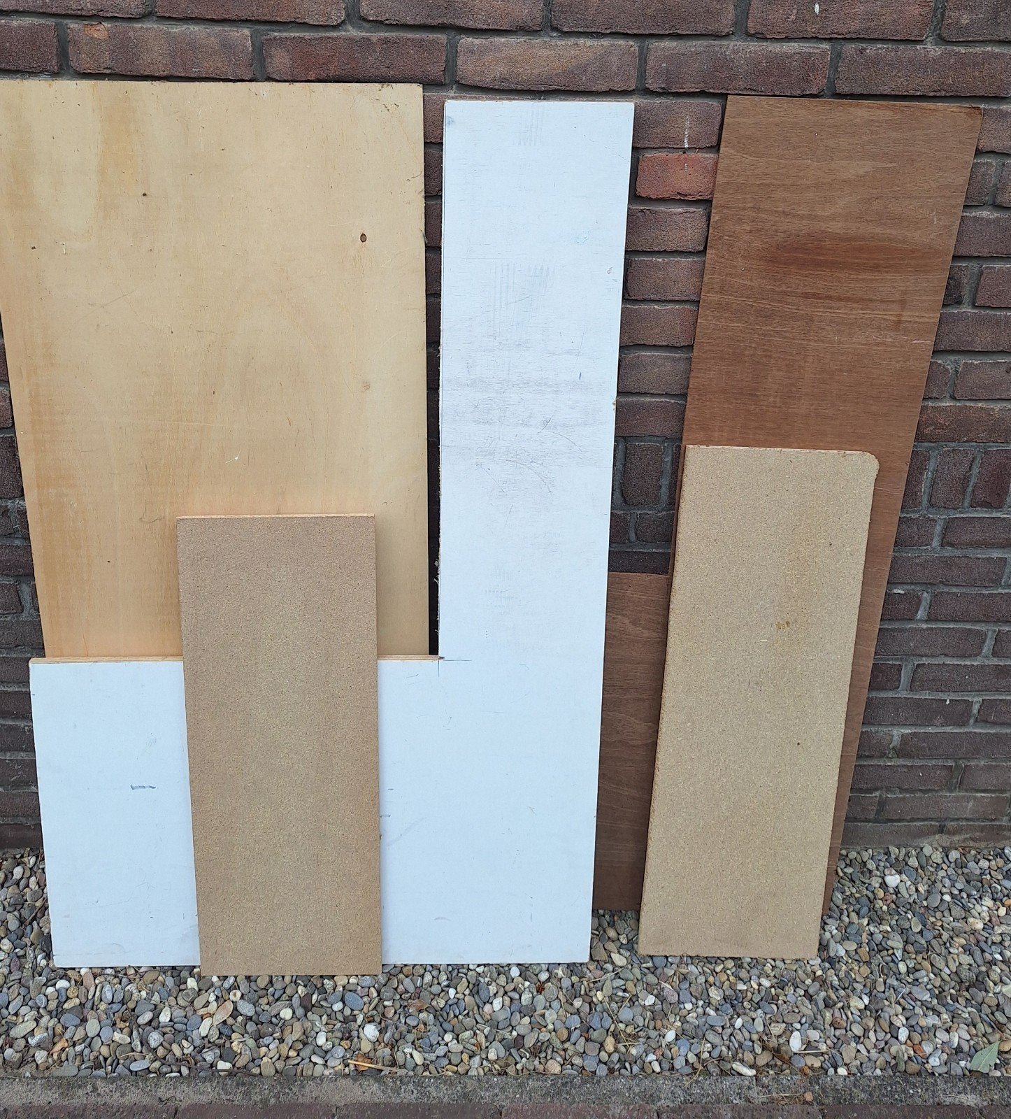 Restanten houten platen/panelen, divers, Doe-het-zelf en Verbouw, Platen en Panelen, Ophalen