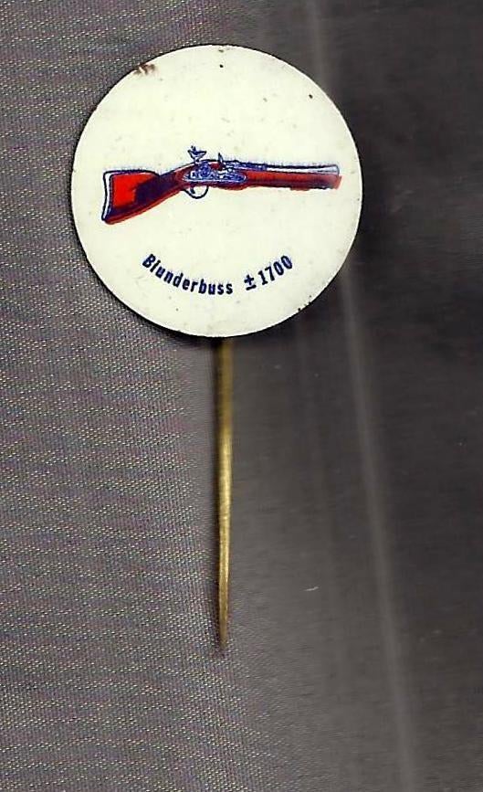 Sp37 speldje geweer blunderbuss 1700, Verzamelen, Speldjes, Pins en Buttons, Ophalen of Verzenden, Zo goed als nieuw, Overige onderwerpen