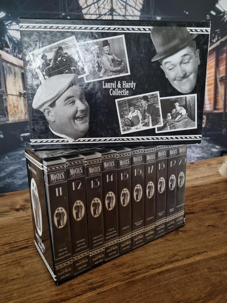 Laurel & Hardy Collectie - 20 VHS banden, Ophalen of Verzenden, Gebruikt