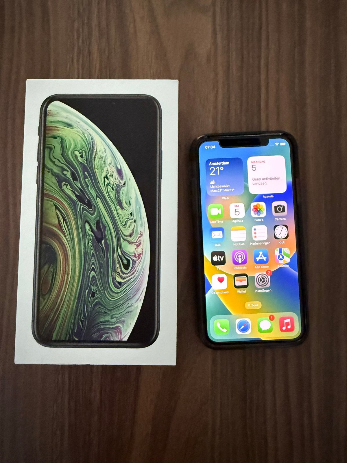 iPhone XS 64GB Space Grey - Perfecte staat met doos, Telecommunicatie, 80 %, IPhone XS, Ophalen of Verzenden, Zo goed als nieuw