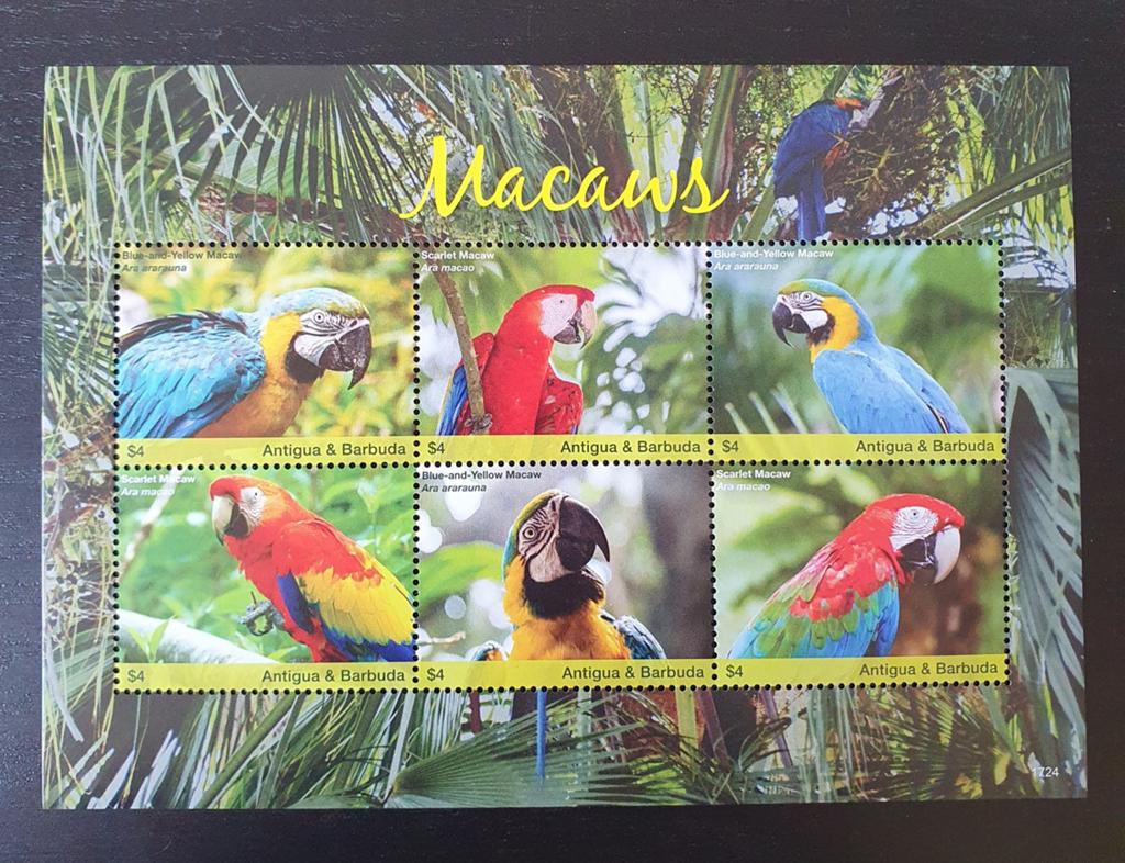 Antigua & Barbuda 2017 Vogels Ara Macaw Michel 5540-5545 pf, Verzenden, Postfris, Dier of Natuur