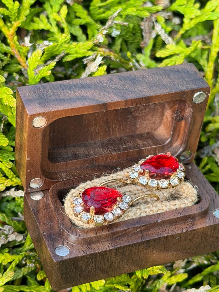 Houten Ringdoosje, Overige materialen, Bruin, Nieuw, Ophalen of Verzenden