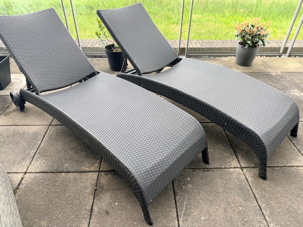 Ligbedden voor tuin of terras, Tuin en Terras, Ligbedden, Ophalen of Verzenden, Gebruikt, Plastic, Verstelbaar