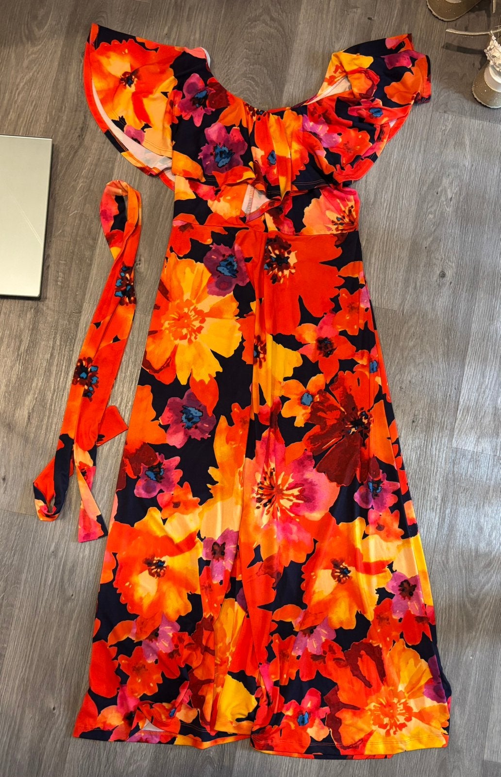 Gebloemde off shoulder jurk, Kleding | Dames, Overige kleuren, Ophalen of Verzenden, Zo goed als nieuw, Maat 36 (S)