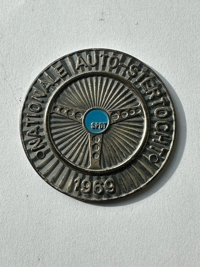 Auto - Stertocht badge. Nationale spot 1969 voor Uw oldtimer, Verzamelen, Ophalen of Verzenden, Gebruikt, Overige typen
