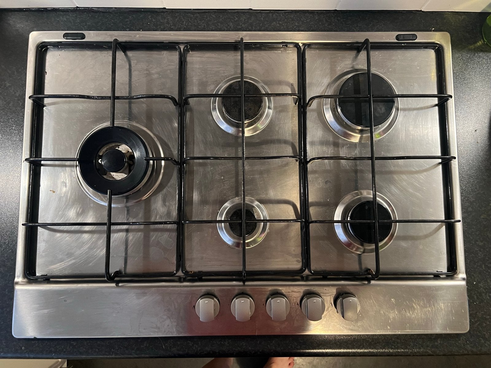 Whirlpool 5-pits gasfornuis - Gebruikt, goede staat, Witgoed en Apparatuur, Fornuizen, Ophalen, Gebruikt, 60 cm of meer, Inbouw