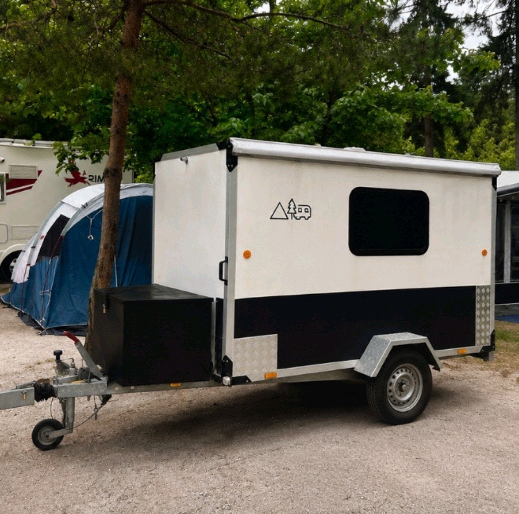 Humbaur caravan, mini-caravan, teardrop, gesloten aanhanger, Caravans en Kamperen, Caravans, Overige merken, Standaardzit, Tot 4 meter