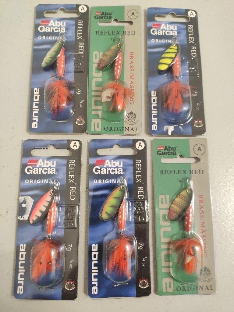 6 x Abulure Reflex Red spinnertjes 7 gr. ( kunstaas ) nieuw!, Ophalen of Verzenden, Nieuw, Overige typen