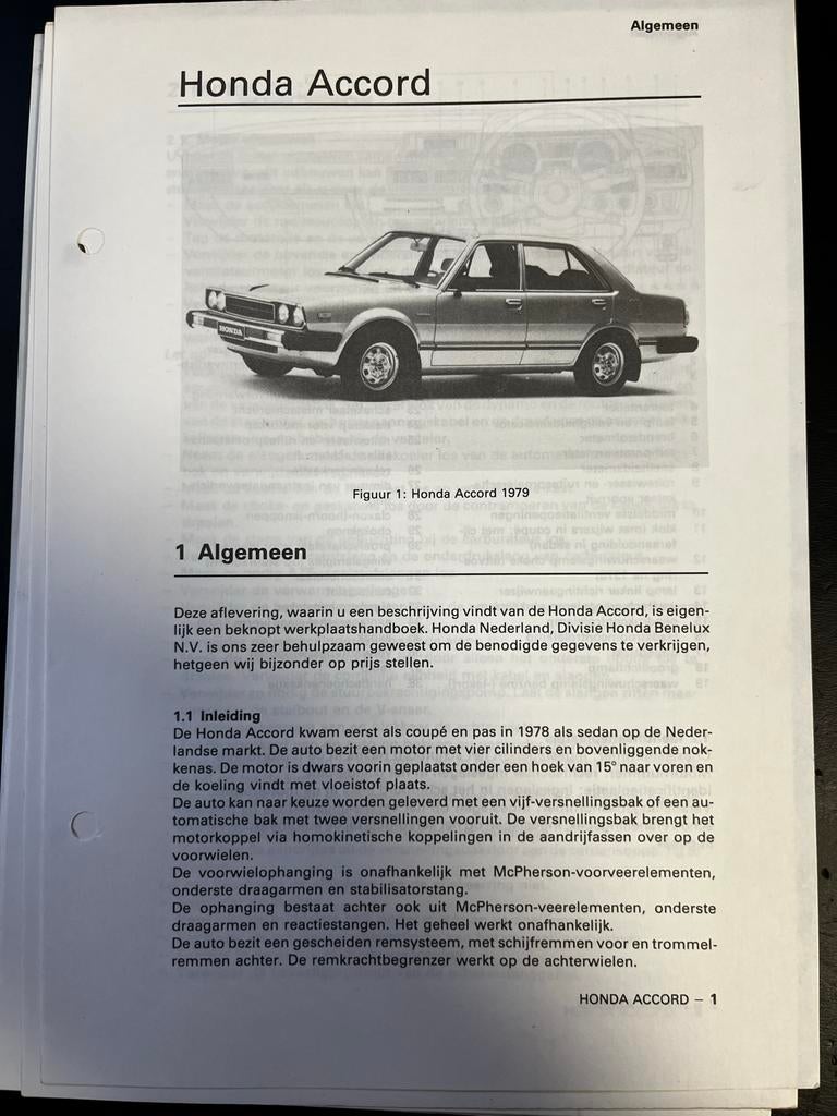 Vraagbaak Honda Accord (1979), Ophalen of Verzenden, Gelezen, Honda