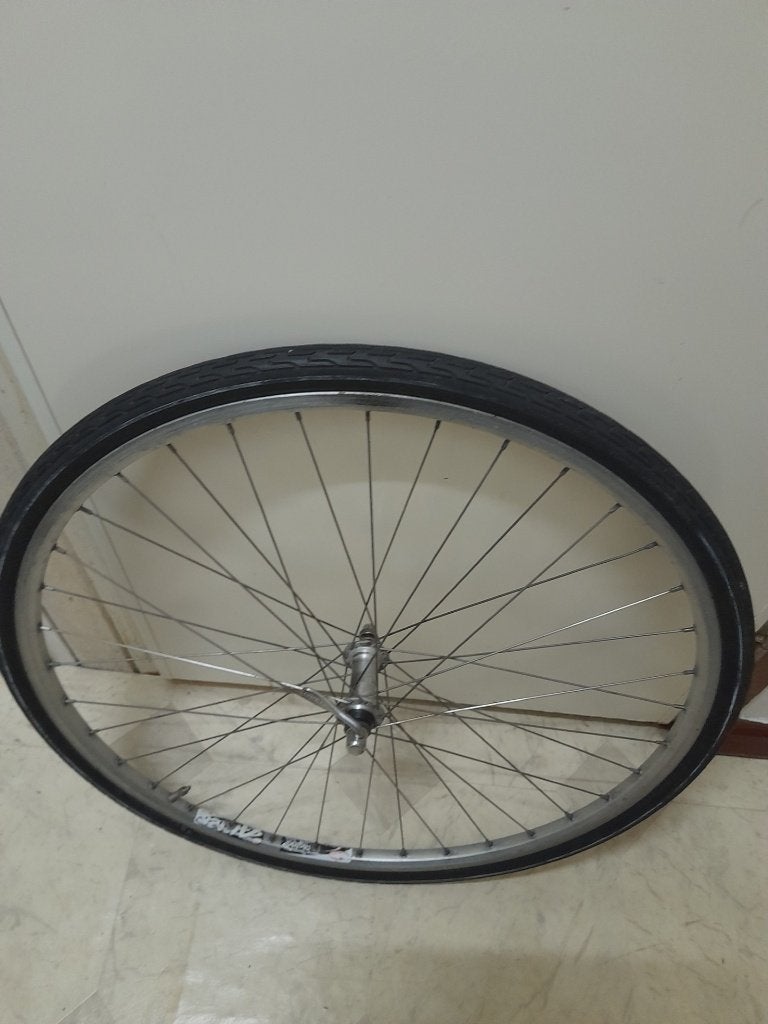 Voorwiel 28 Inch Ticera Shimano Naaf Band Maat 28x15/8x13/8, Overige merken, Gebruikt, Aluminium, Ophalen of Verzenden