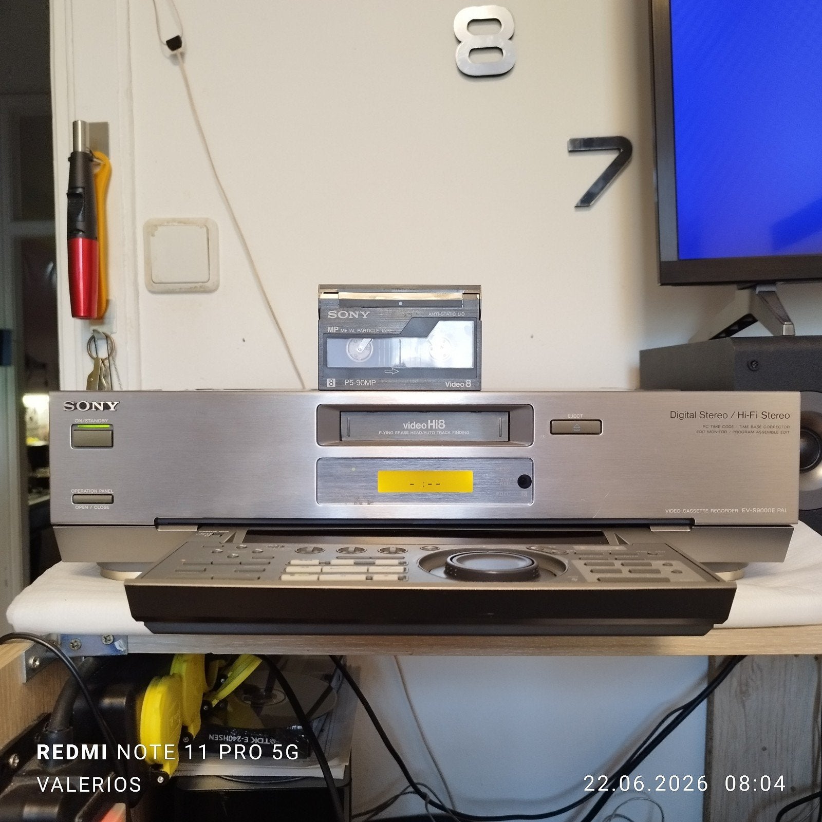 SONY video cassette recorder EV-S 9000E., Ophalen of Verzenden, Gebruikt, Sony