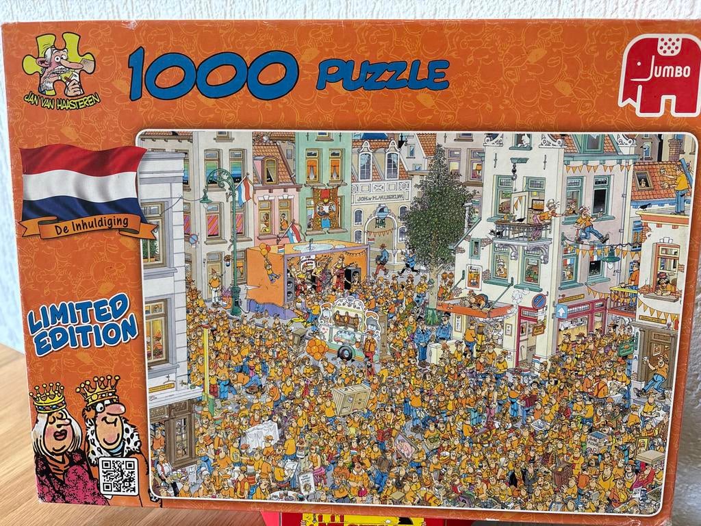 Jan van Haasteren De Inhuldiging 1000 stukjes, Ophalen, 500 t/m 1500 stukjes, Gebruikt, Legpuzzel