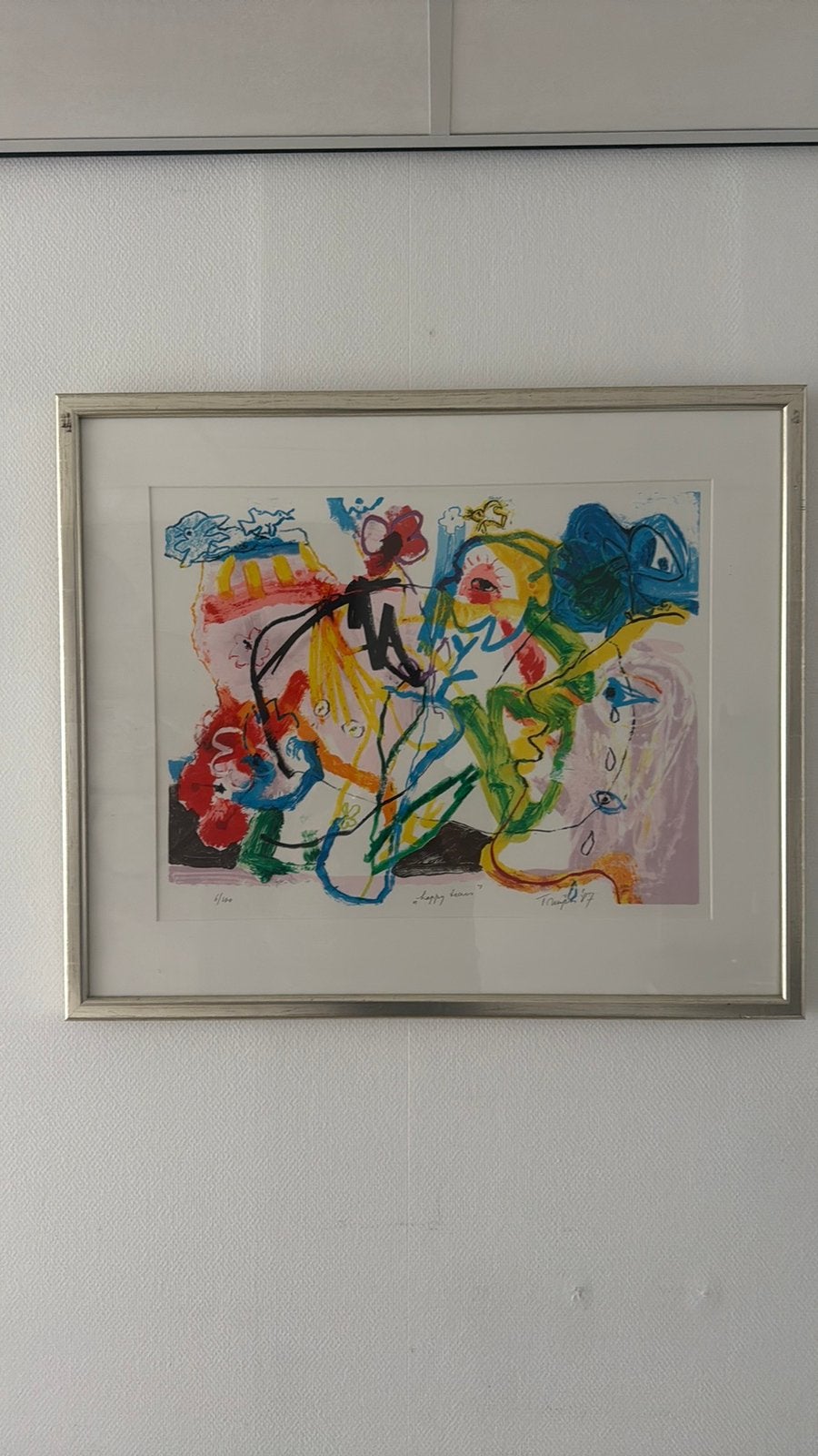 Hans truijen zeefdruk 1987 happy tears, Ophalen