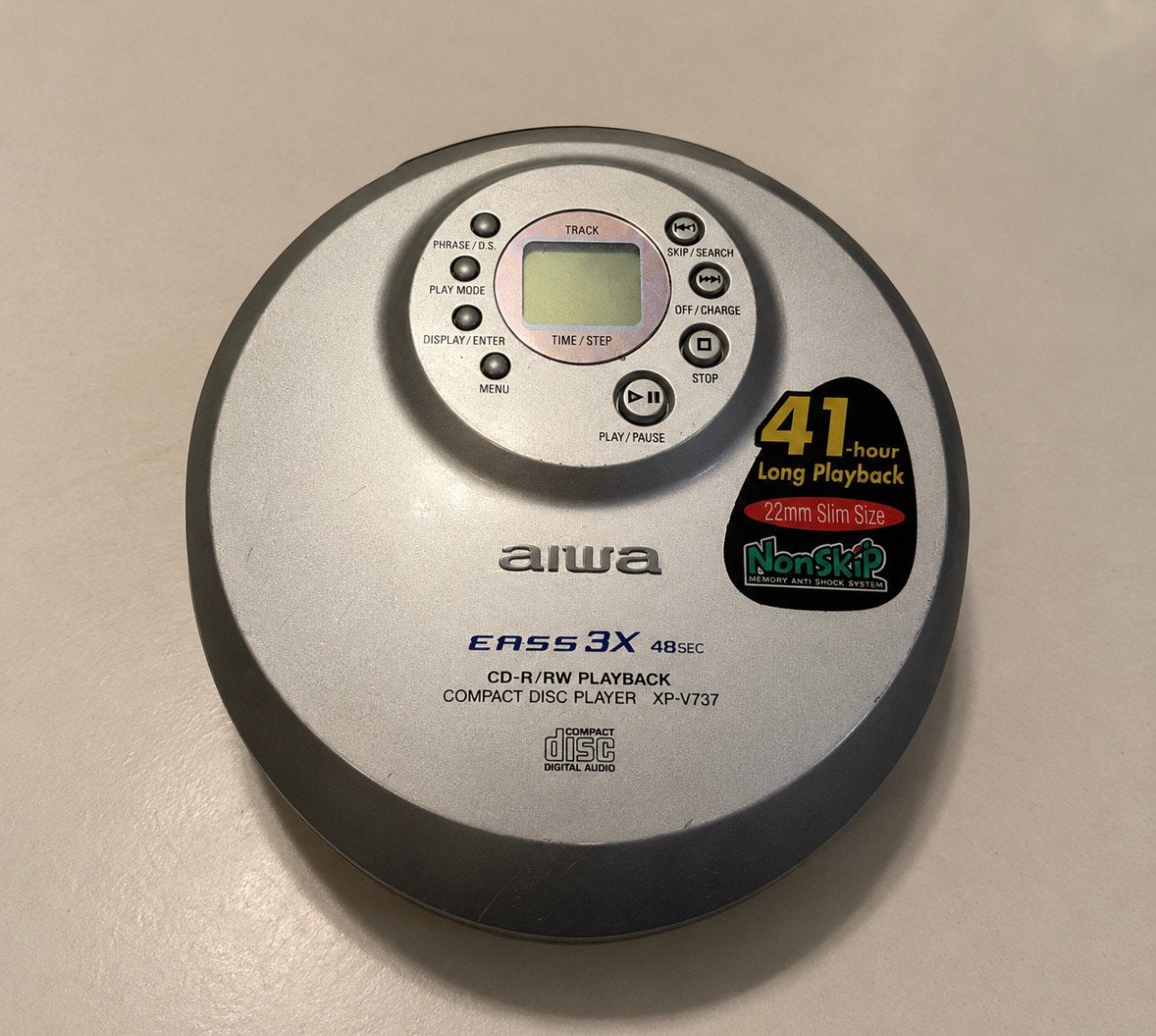 Aiwa draagbare CD-speler XP-V737 – E.A.S.S. 3X, Ophalen of Verzenden, Discman