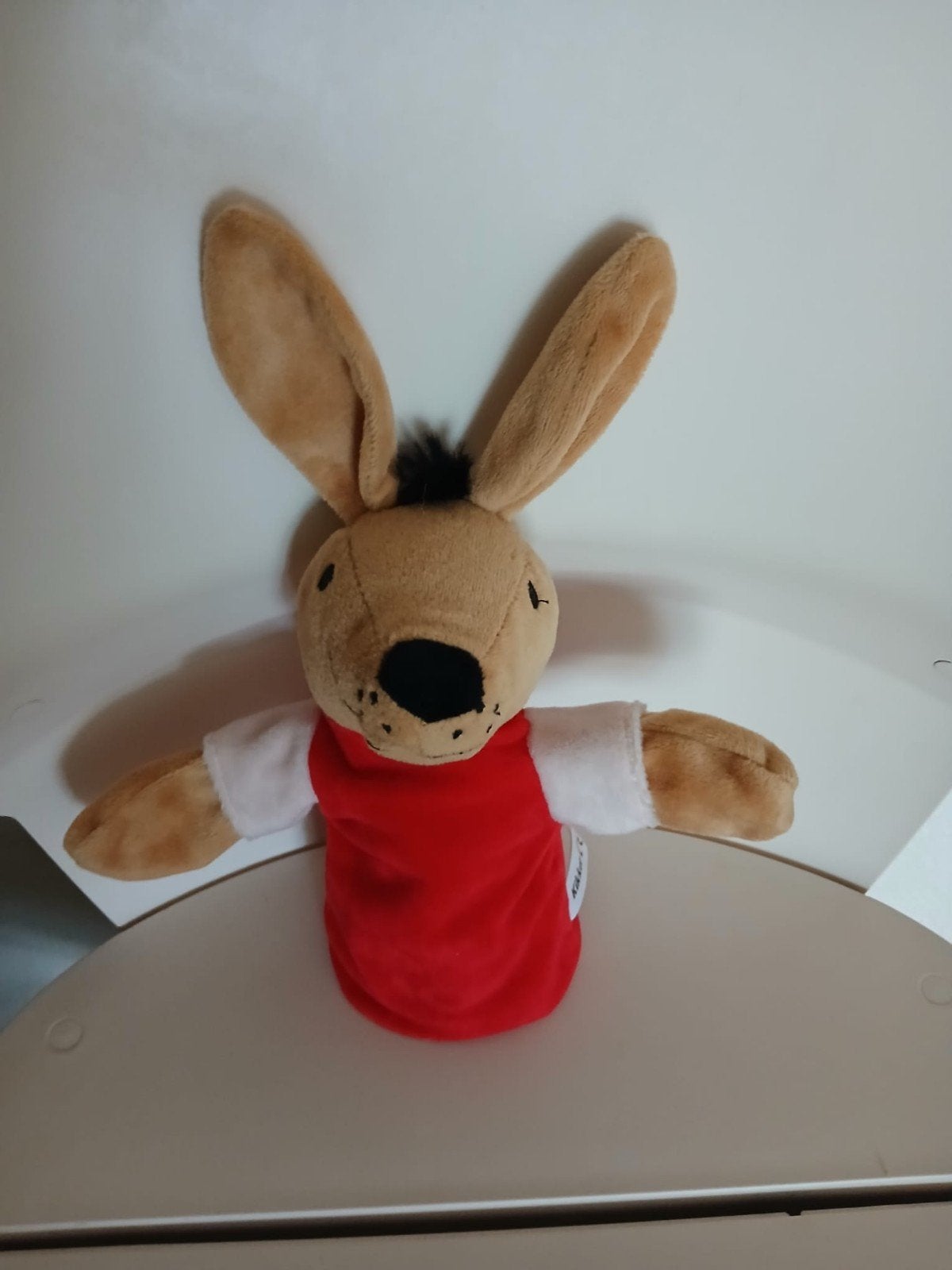 Kikker handpop Haas één van zijn vrienden.Max Velthuijs.25cm, Kinderen en Baby's, Speelgoed | Knuffels en Pluche, Kikker, Overige merken