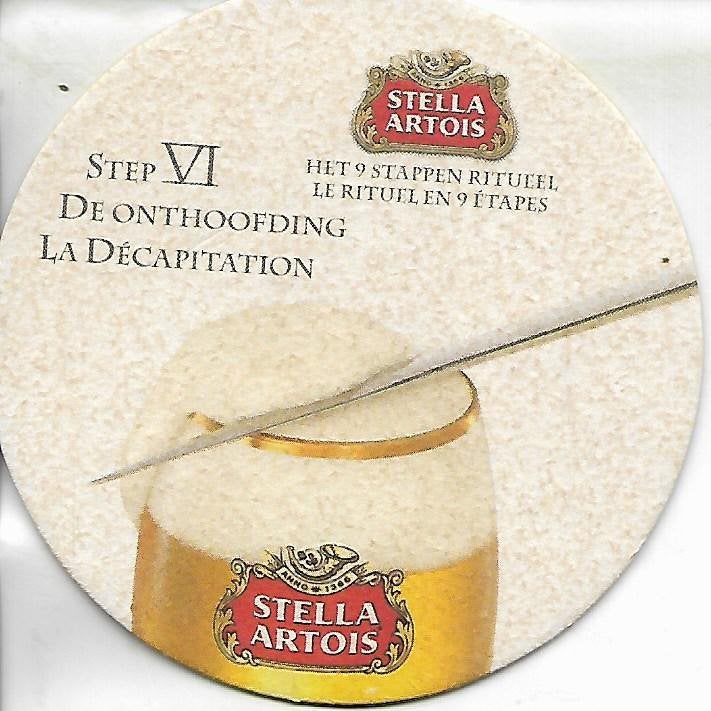 Stella Artois - De onthoofding, Ophalen of Verzenden, Zo goed als nieuw, Viltje(s), Overige merken