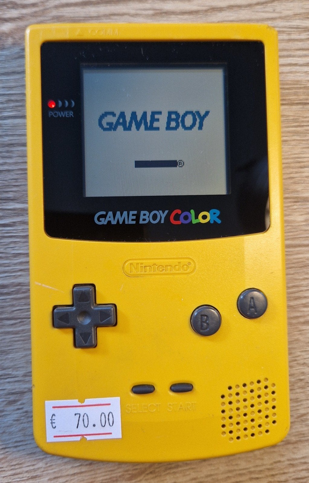 Gameboy color Yellow PAL met krasvrij scherm, Ophalen of Verzenden, Zo goed als nieuw, Game Boy Color
