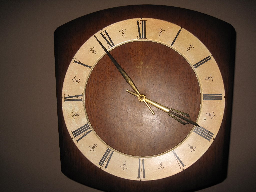Vintage / Junghans wandklok 60er jaren / Retro, Ophalen of Verzenden, Gebruikt, Wandklok