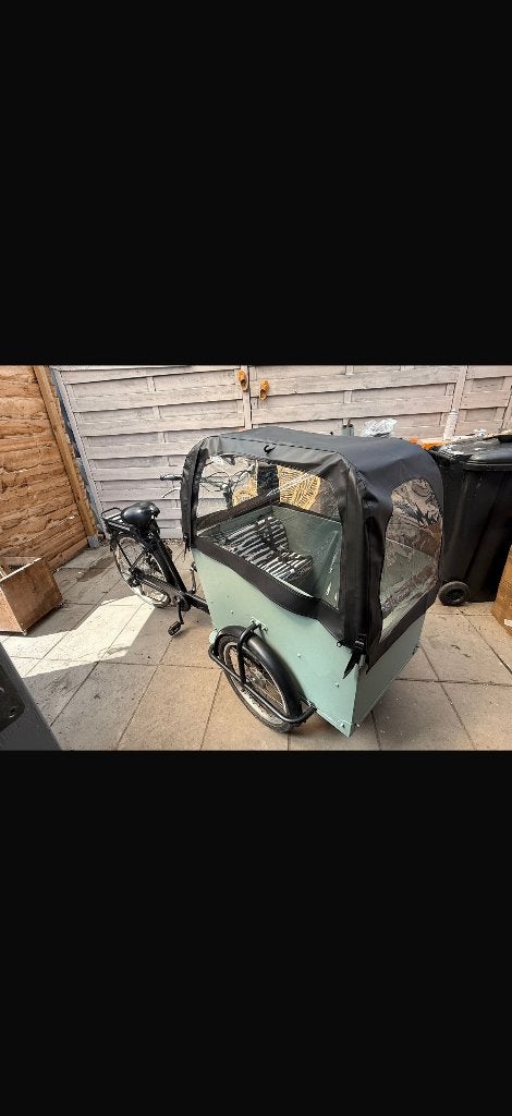 Babboe bakfiets Big-E, 4 kinderen of meer, Gebruikt, Huif, Schijfrem