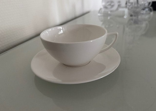 Wedgewood - Jasper Conran white - thee/koffie kop, Verzenden, Zo goed als nieuw, Wedgwood, Kop(pen) en/of Schotel(s)