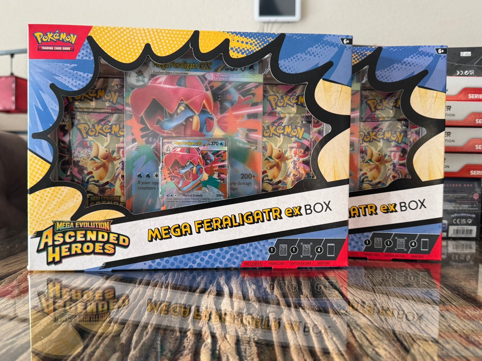 2x Mega Feraligatr EX Box, Hobby en Vrije tijd, Verzamelkaartspellen | Pokémon, Ophalen of Verzenden, Nieuw, Booster, Foil