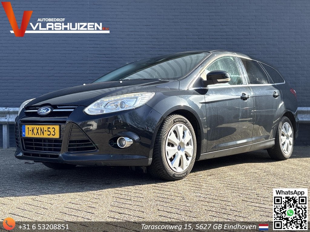 Ford Focus Wagon 1.6 TDCI ECOnetic Lease Titanium | Climate, Auto's, Ford, Euro 5, Stof, Gebruikt, Zwart
