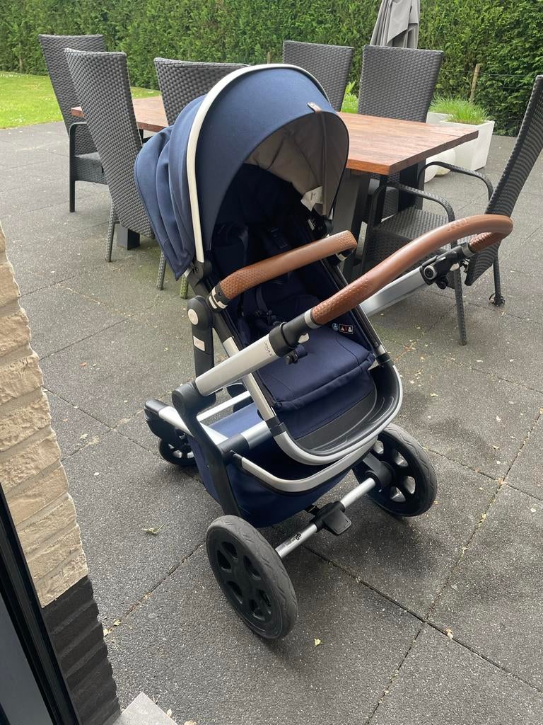 Joolz Day 3 Earth Parrot Blue kinderwagen, Gebruikt, Combiwagen, Met reiswieg, Ophalen