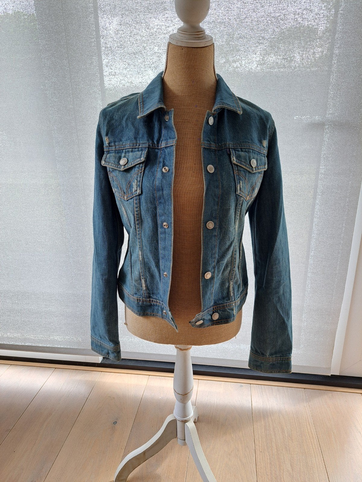 Juicy Couture Jeans spijkerjasje - Maat L, Blauw, Maat 42/44 (L), Juicy Couture Jeans, Ophalen of Verzenden