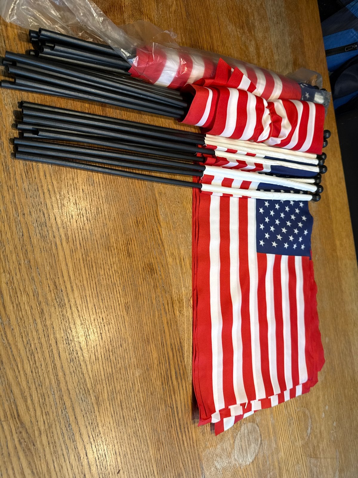 Zwaaivlaggen, amerikaanse vlag, stof 45x30, Diversen, Ophalen of Verzenden, Nieuw