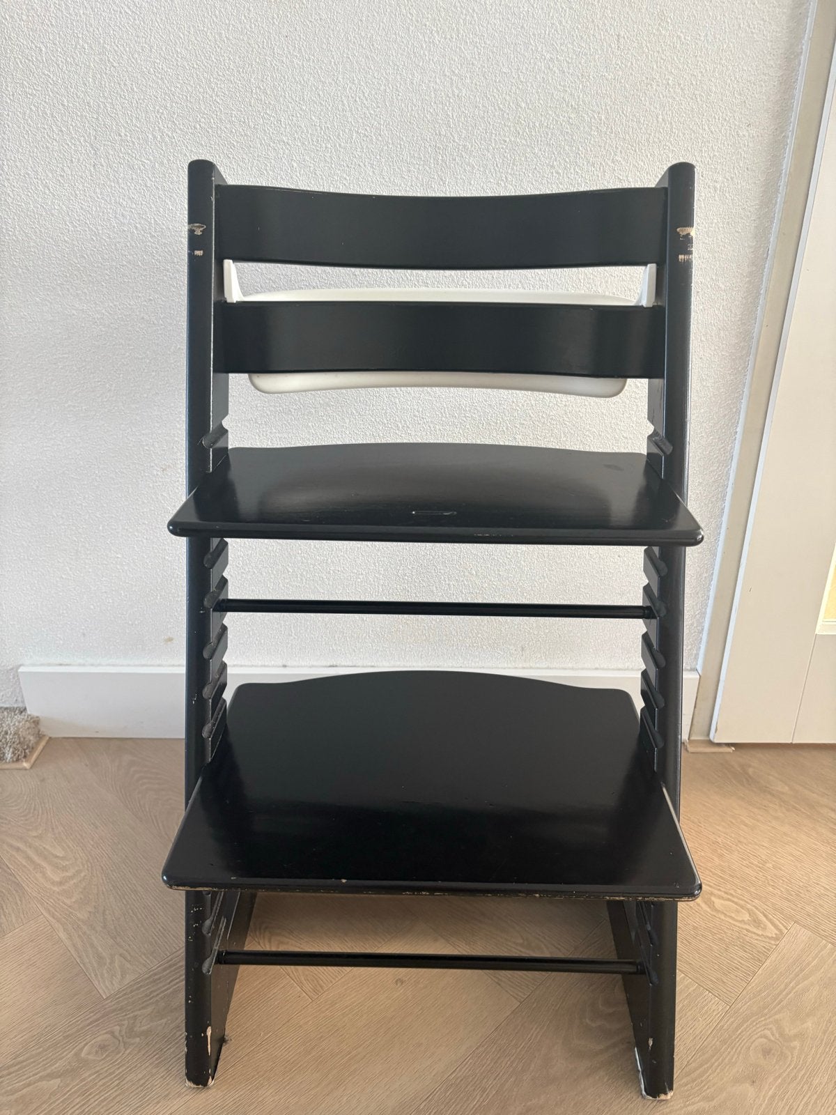 Stokke Tripp Trapp stoel zwart kinderstoel, Kinderen en Baby's, Kinderstoelen, Gebruikt, Meegroeistoel, Ophalen