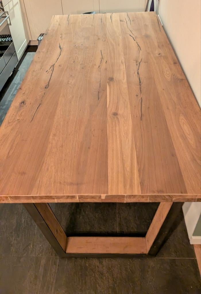 metalox tafel henders en hazel 2.00 bij 1.00m, Huis en Inrichting, Ophalen, Zo goed als nieuw, Rechthoekig, 50 tot 100 cm