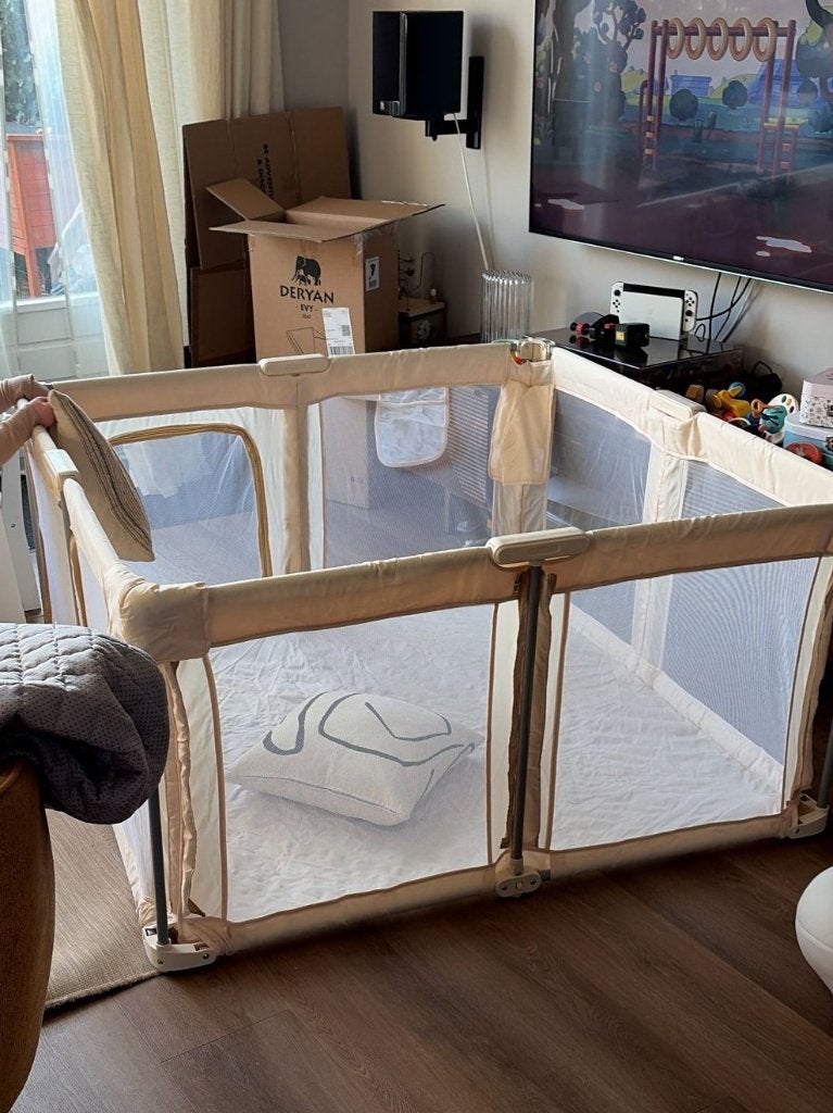 Lucellia grondbox 120x120x66, Kinderen en Baby's, Boxen, Ophalen, Zo goed als nieuw, Vierkant, Boxkleed