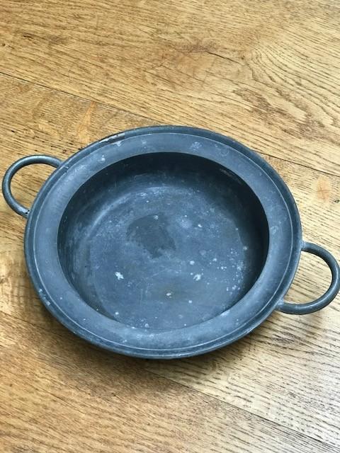 tinnen kandelaar en schaaltje, Antiek en Kunst, Antiek | Tin, Ophalen of Verzenden