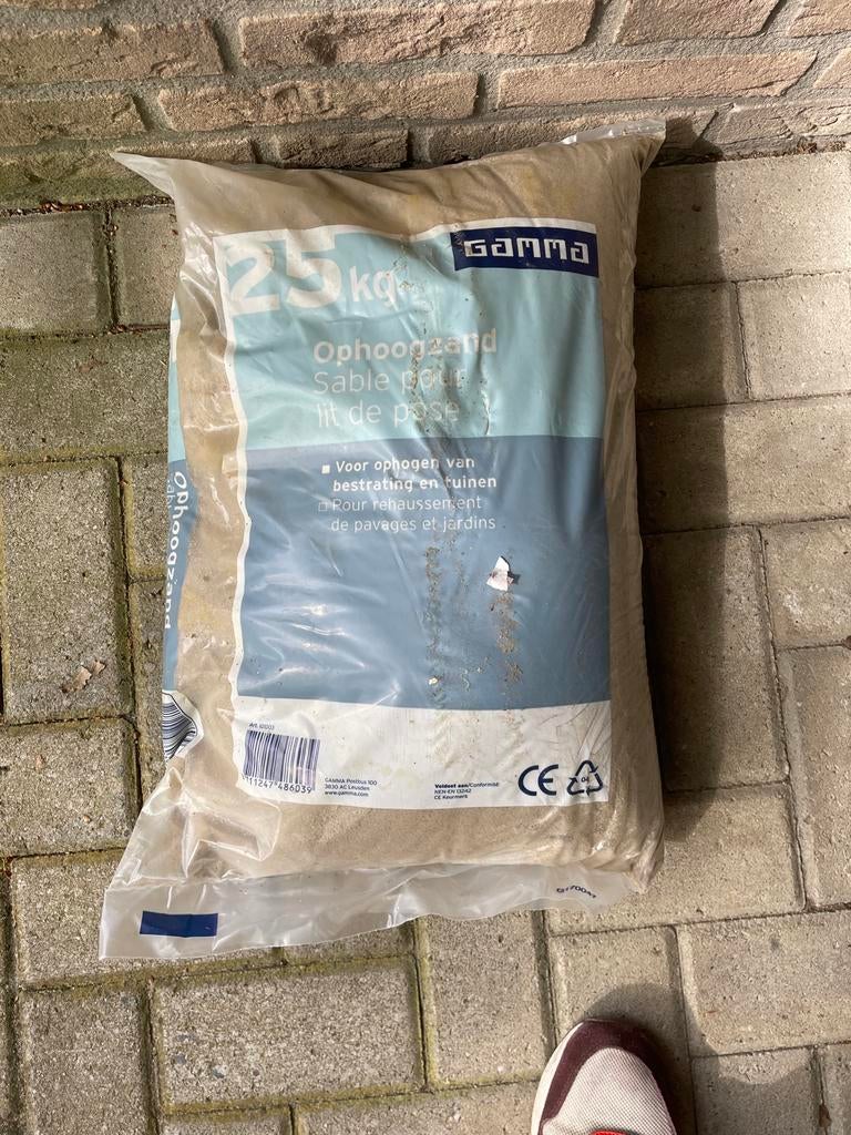 25 kg Gamma ophoogzand, Tuin en Terras, Zand, Ophalen, Nieuw, Ophoogzand