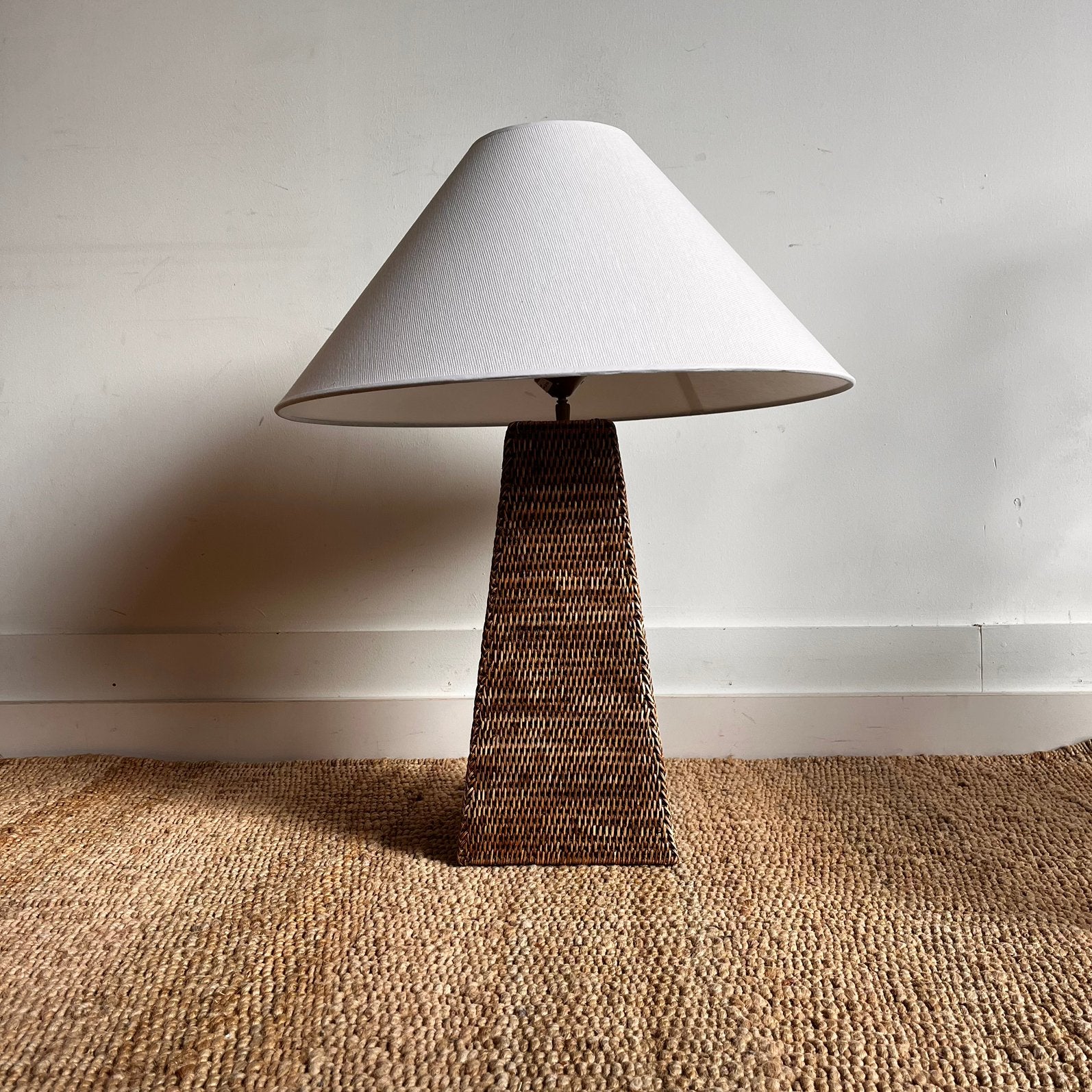 SALE! Birma riet rotan lamp nieuwe lampenkap vintage, Ophalen