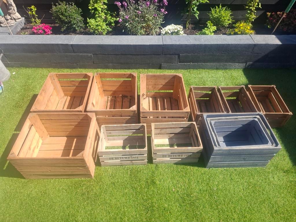 Diverse houten kratten, Ophalen, Gebruikt, 60 tot 100 cm, Rechthoekig