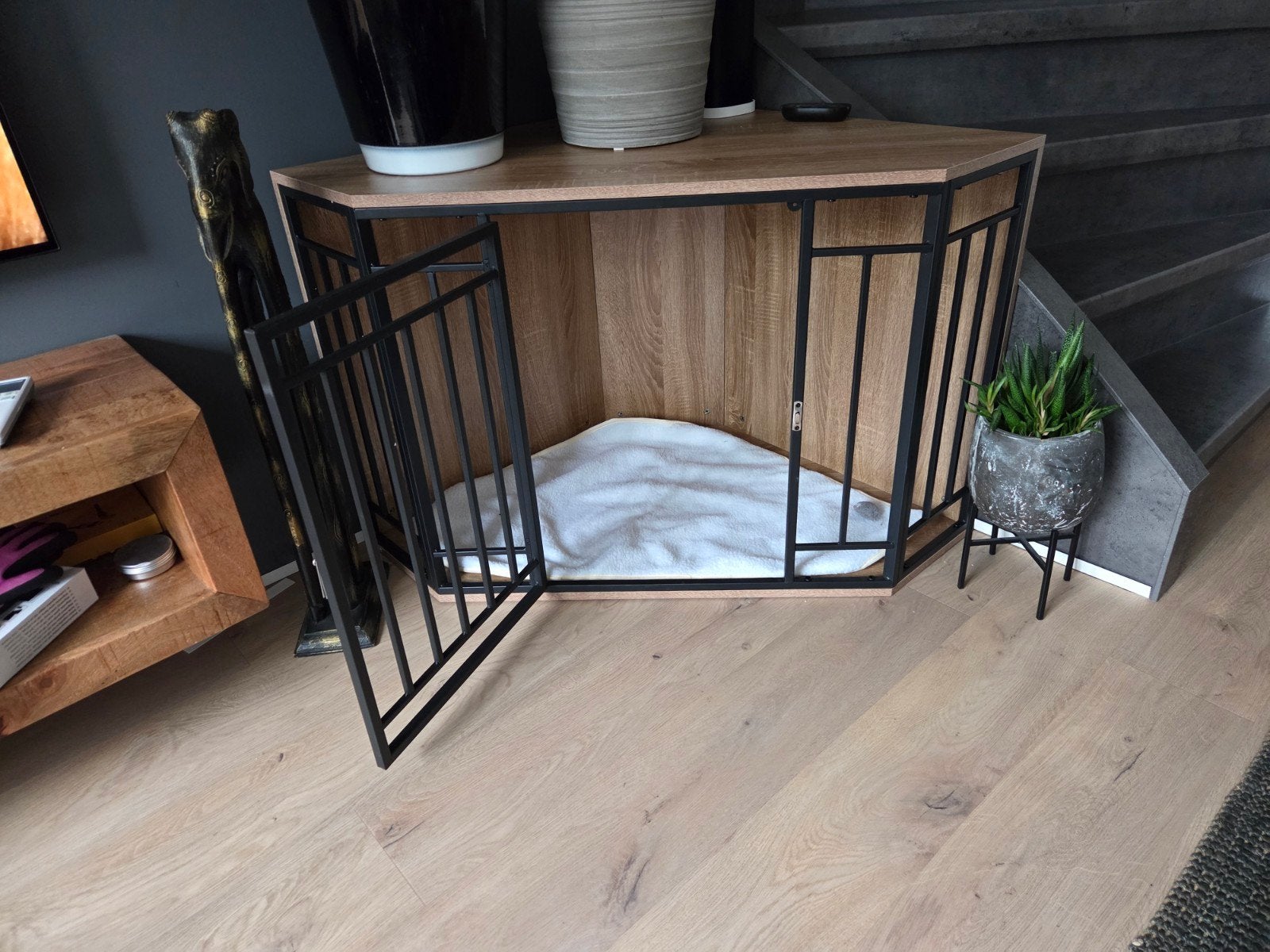 Hoek Hondenbench Hout 111x67x60 cm, Ophalen, Nieuw, Minder dan 75 cm, Minder dan 65 cm