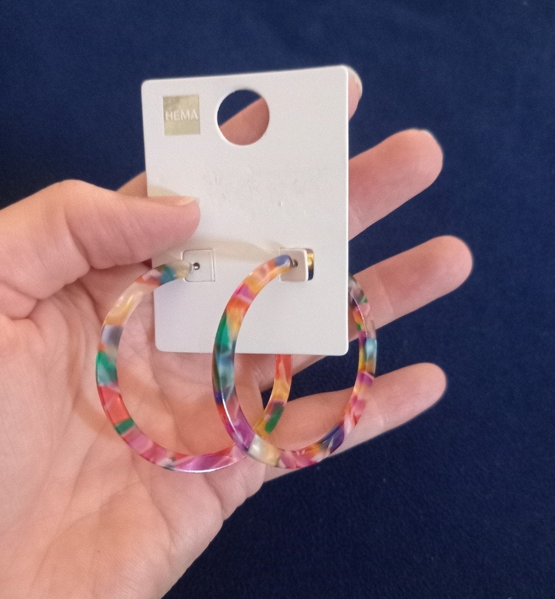 Nieuwe Hema gekleurde oorringen, Sieraden, Tassen en Uiterlijk, Overige materialen, Hangers, Overige kleuren, Nieuw